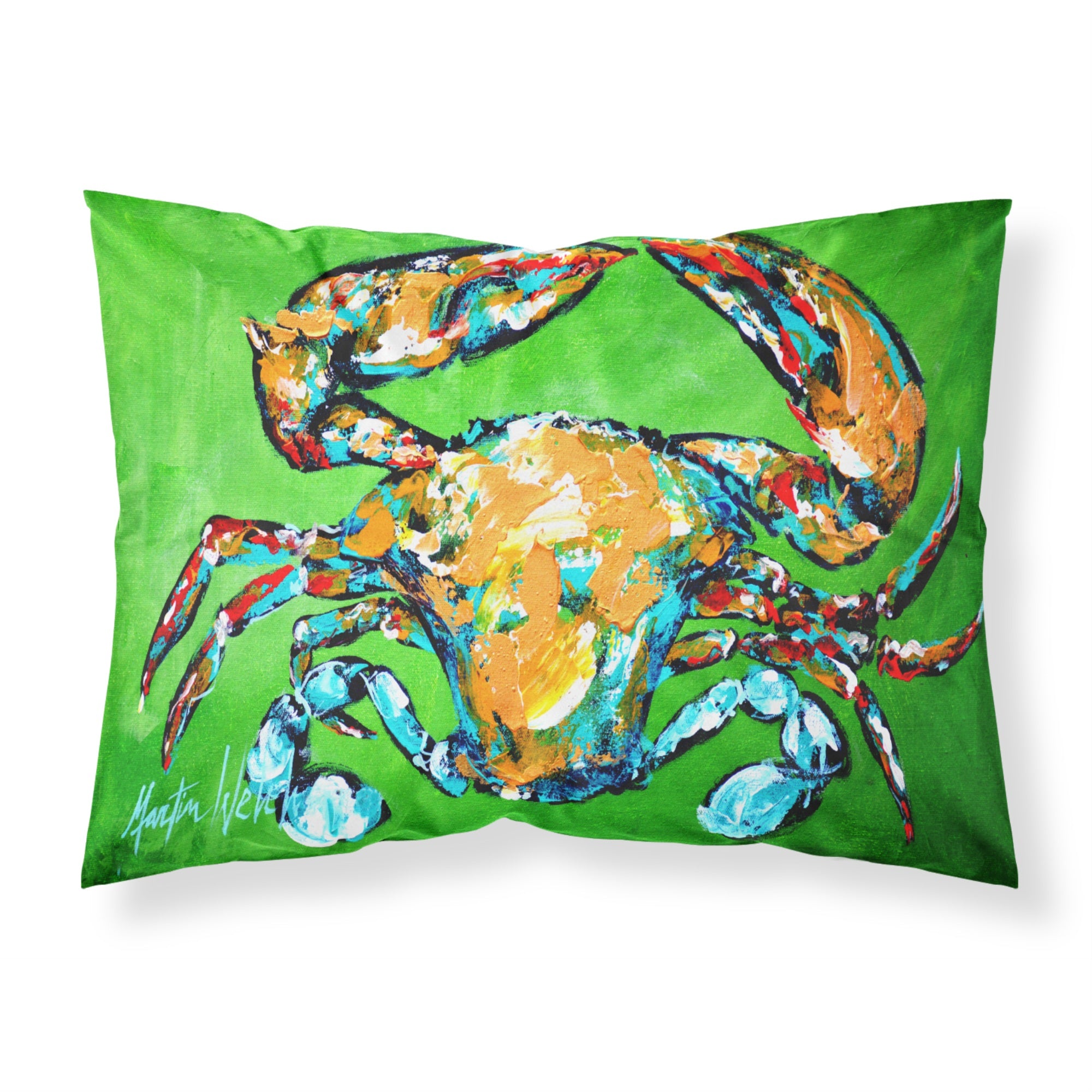 'Caroline'S Treasures Mw1154Pillowcase Wide Load Crab Moisture Wicking Fabric Standard Pillowcase, Large, Multicolor'