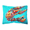 'Caroline'S Treasures Mw1161Pw1216 Lucy The Crawfish In Blue Canvas Fabric Decorative Pillow, Large, Multicolor'