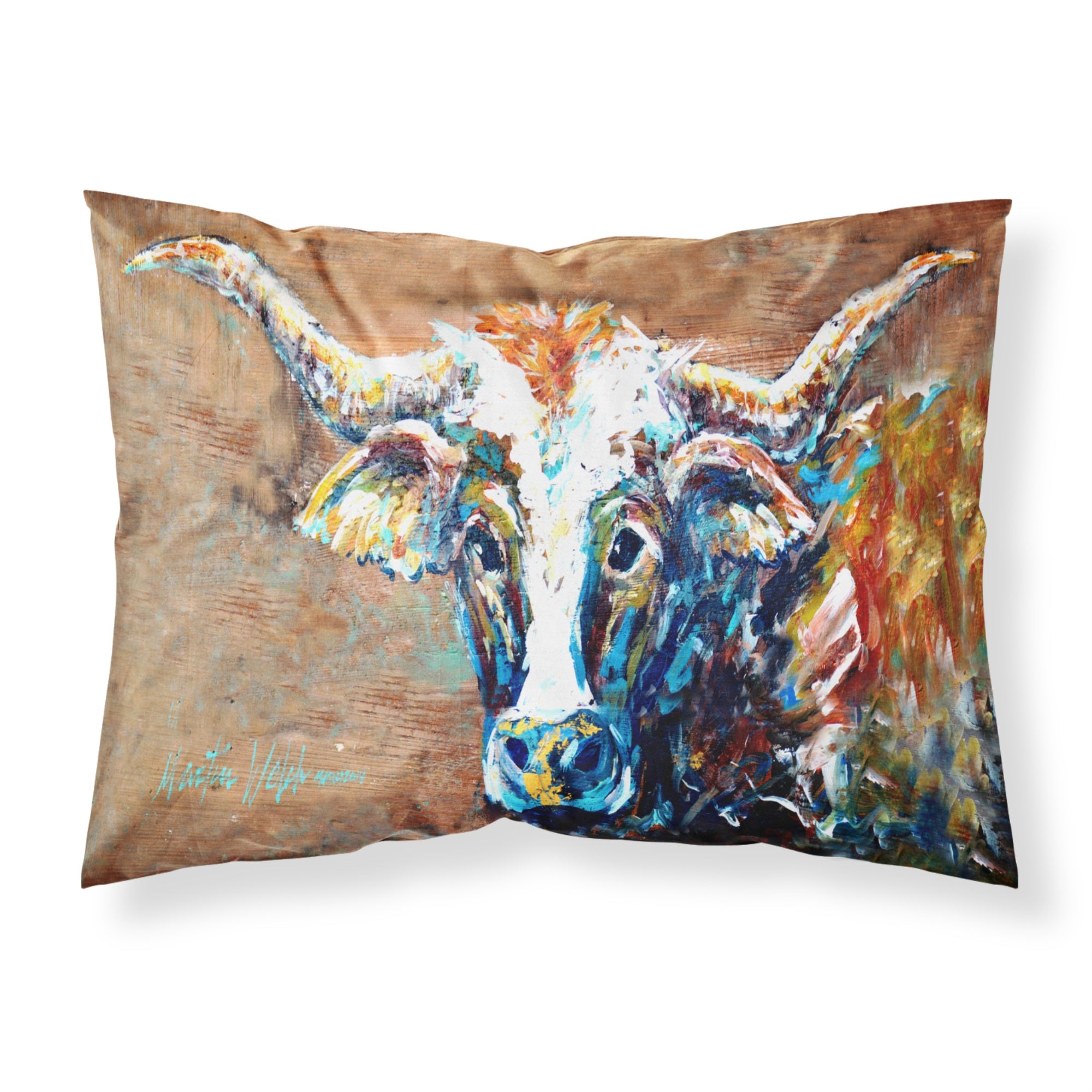 'Caroline'S Treasures Mw1165Pillowcase On The Loose Brown Cow Moisture Wicking Fabric Standard Pillowcase, Large, Multicolor'