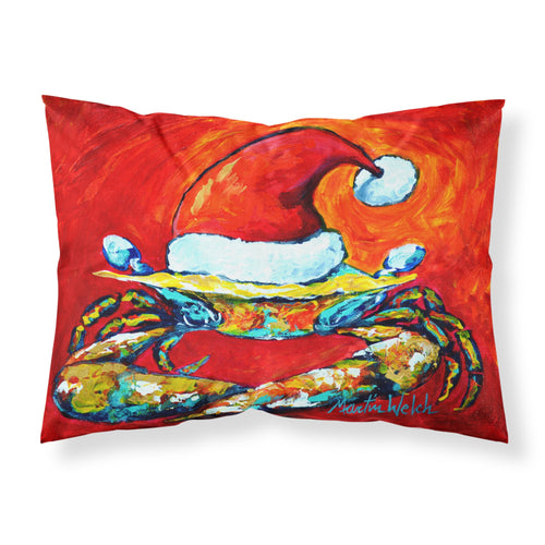 'Caroline'S Treasures Mw1169Pillowcase Crab In Santa Hat Santa Claws Moisture Wicking Fabric Standard Pillowcase, Large, Multic