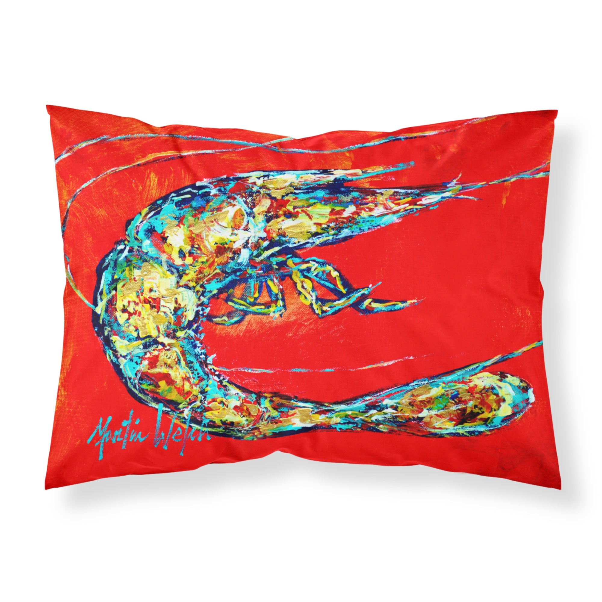 'Caroline'S Treasures ''Shrimp Boil'' Printed, Polyester Envelope Closure Pillowcase, Standard, Multicolor'