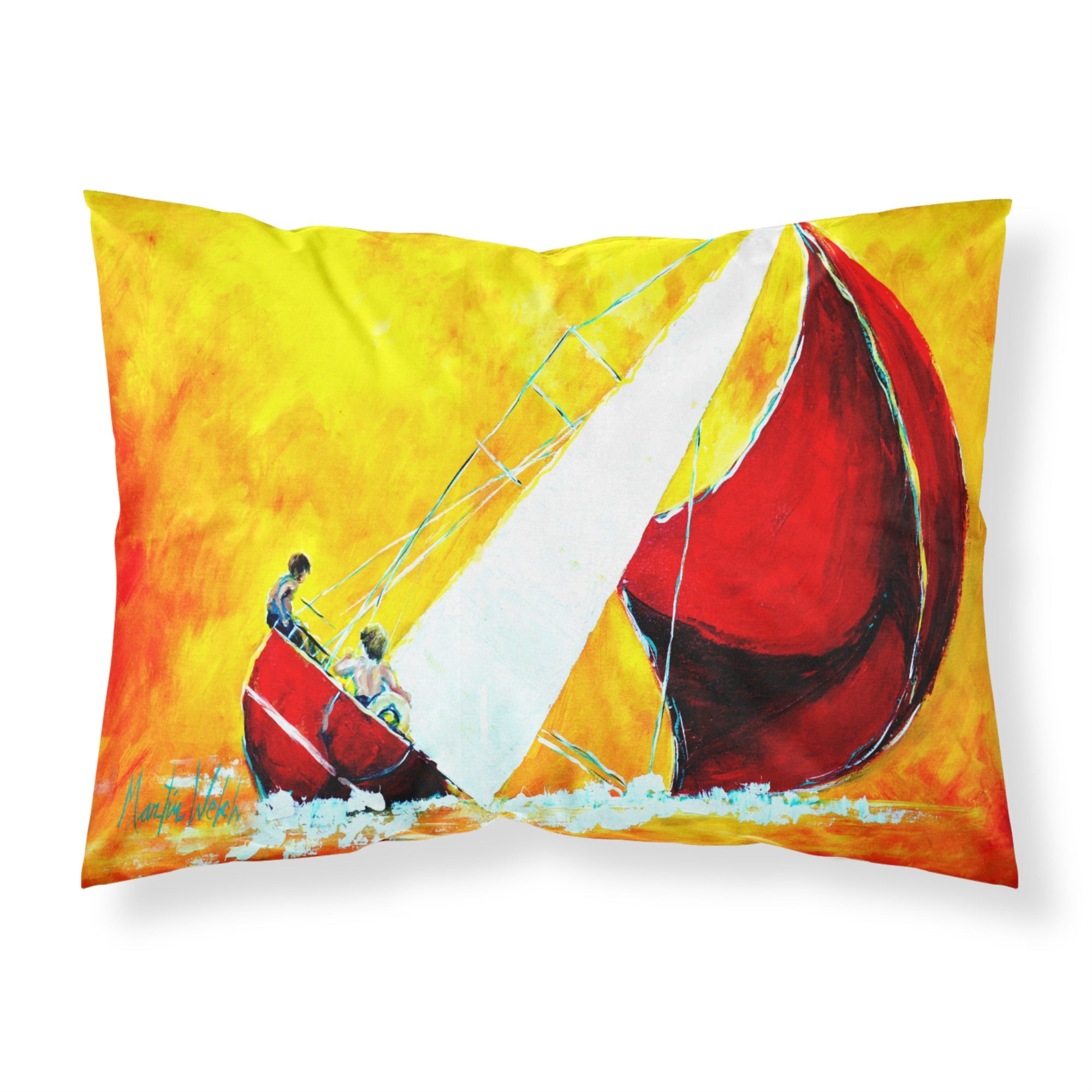 'Caroline'S Treasures Sailboat Break Away Fabric Standard Pillowcase Mw1211Pillowcase, Multicolor'