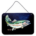 CarolineS Treasures Deep Blue Rainbow Trout Wall Or Door Hanging Prints Mw1213Ds812, 8 Inch  Inch  X 12 Inch  Inch , Multicolor