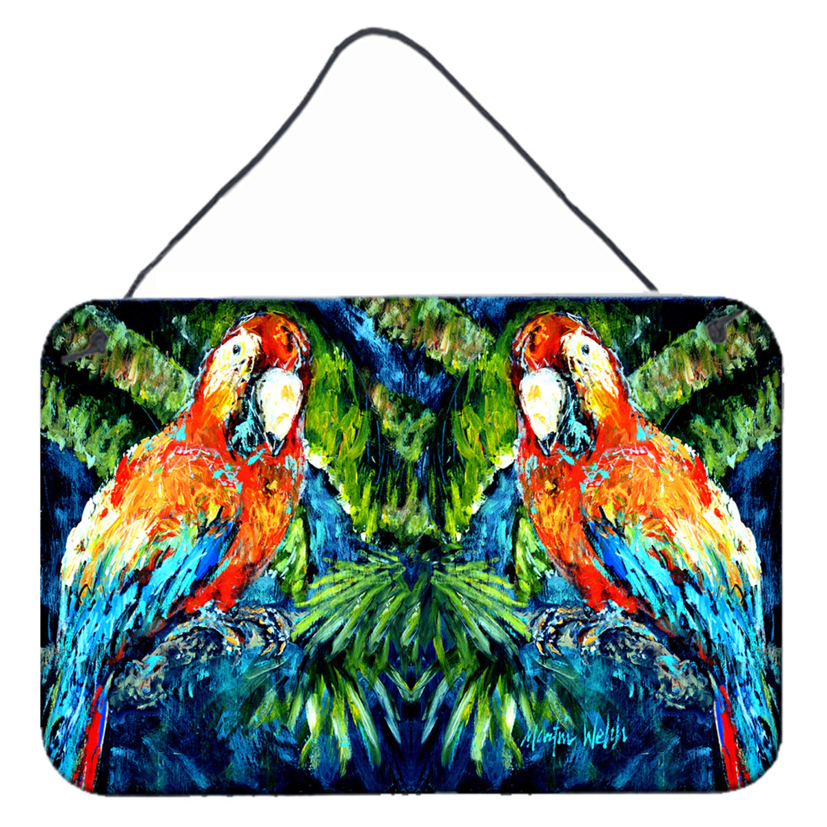 CarolineS Treasures Parrots Yo Mama Wall Or Door Hanging Prints Mw1216Ds812, 8 Inch  Inch  X 12 Inch  Inch