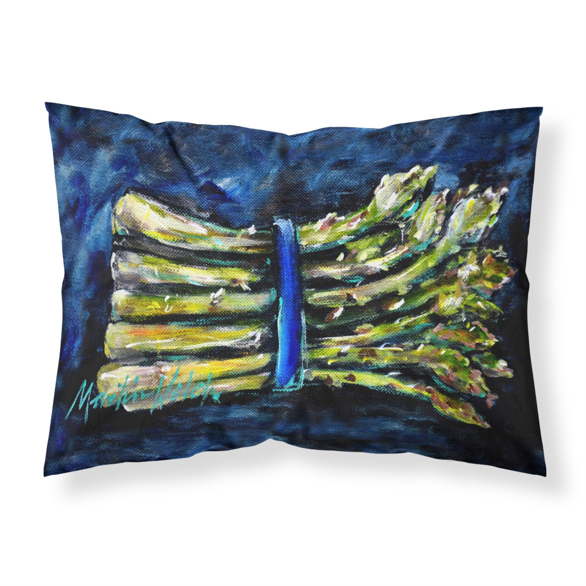 'Caroline'S Treasures ''Asperagus Blew'' Printed, Polyester Envelope Closure Pillowcase, Standard, Multicolor'