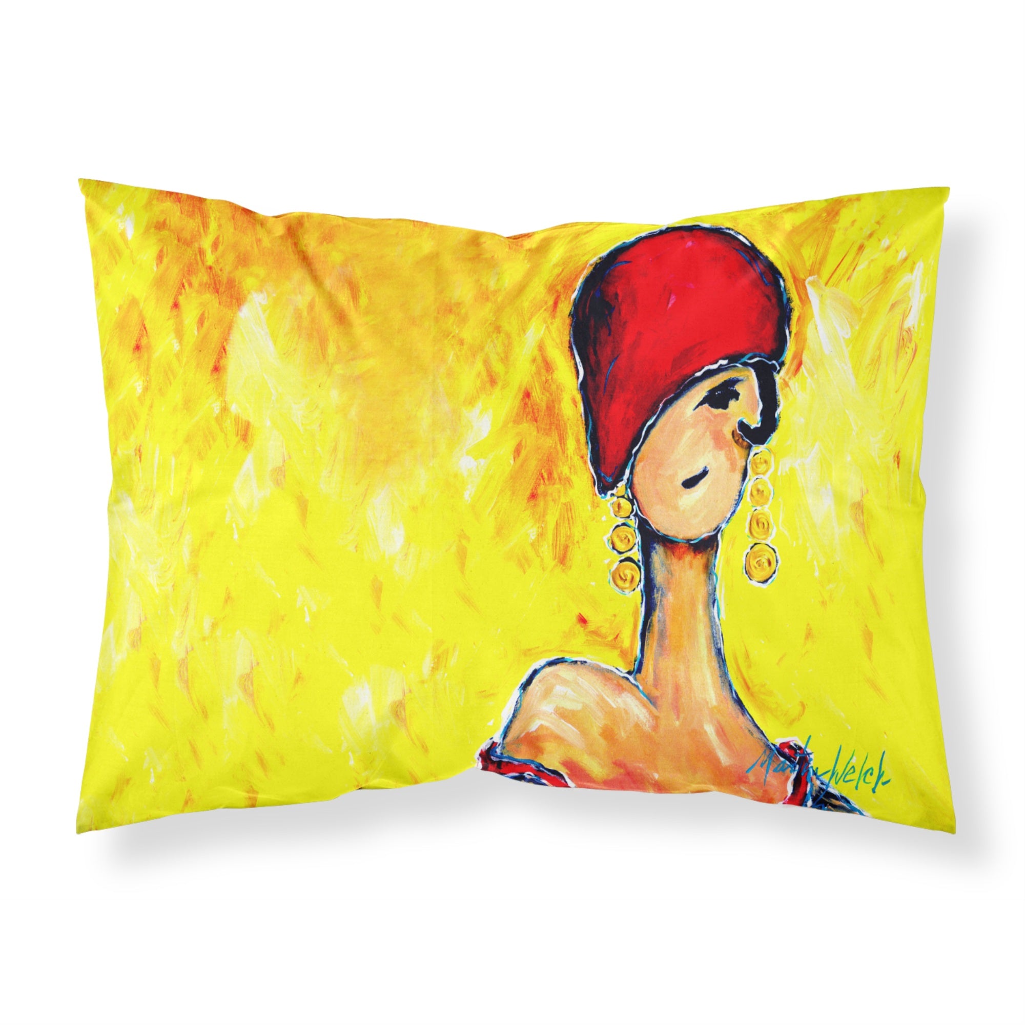 'Caroline'S Treasures Azalines Earrings Lady Fabric Standard Pillowcase Mw1219Pillowcase, Multicolor'