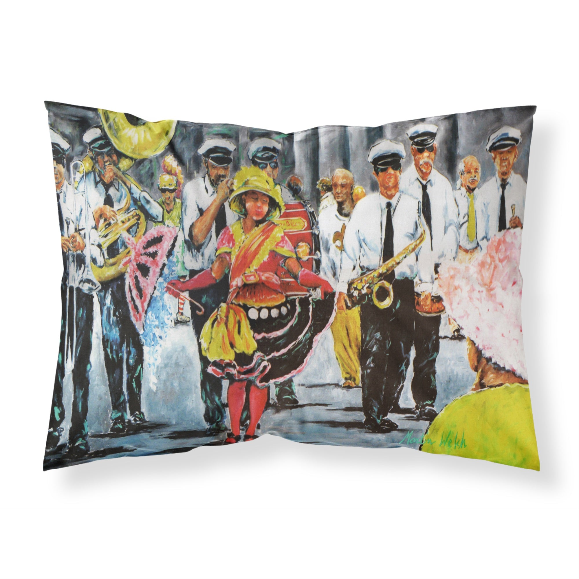 'Caroline'S Treasures Dancing In The Streets Mardi Gras Fabric Standard Pillowcase Mw1224Pillowcase, Multicolor'