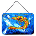 CarolineS Treasures Ice Blue Shrimp Wall Or Door Hanging Prints Mw1226Ds812, 8 Inch  Inch  X 12 Inch  Inch , Multicolor