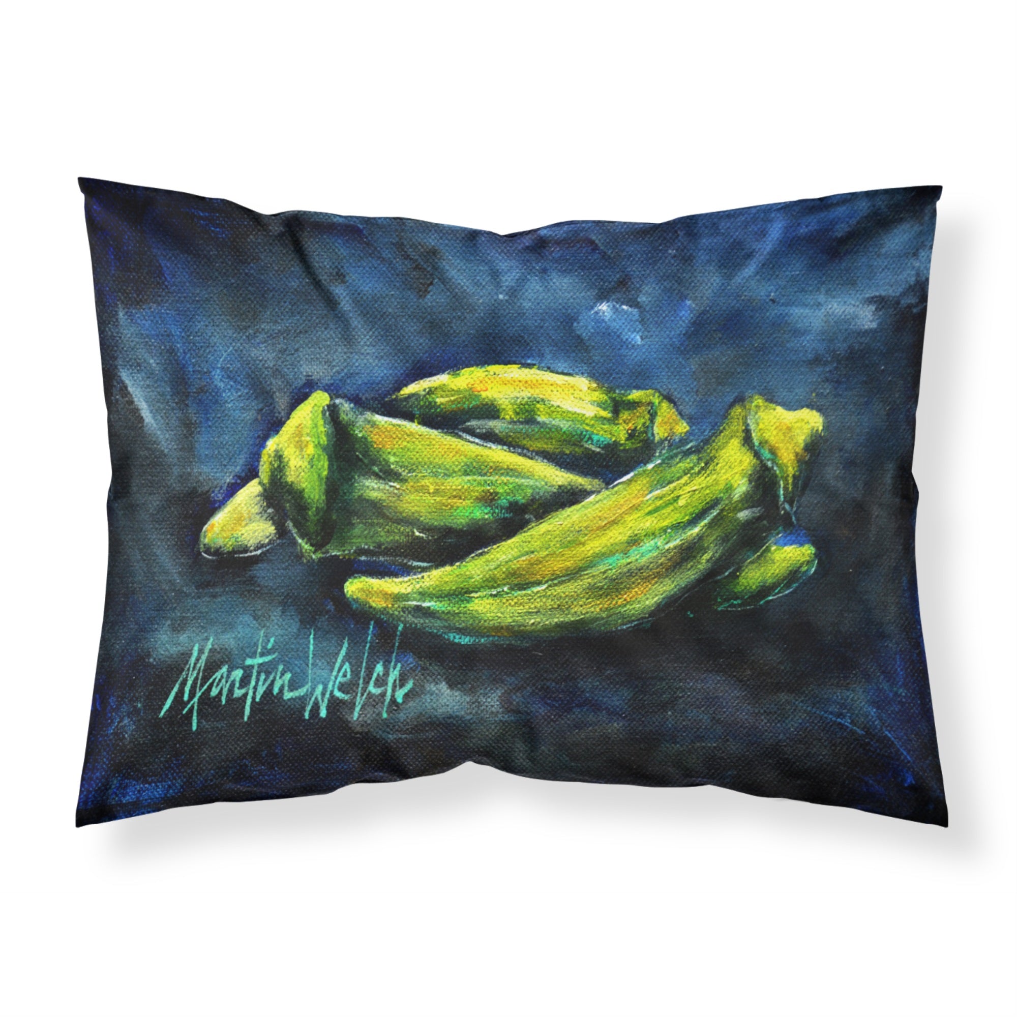 'Caroline'S Treasures Okra Bleu Fabric Standard Pillowcase Mw1229Pillowcase, Multicolor'