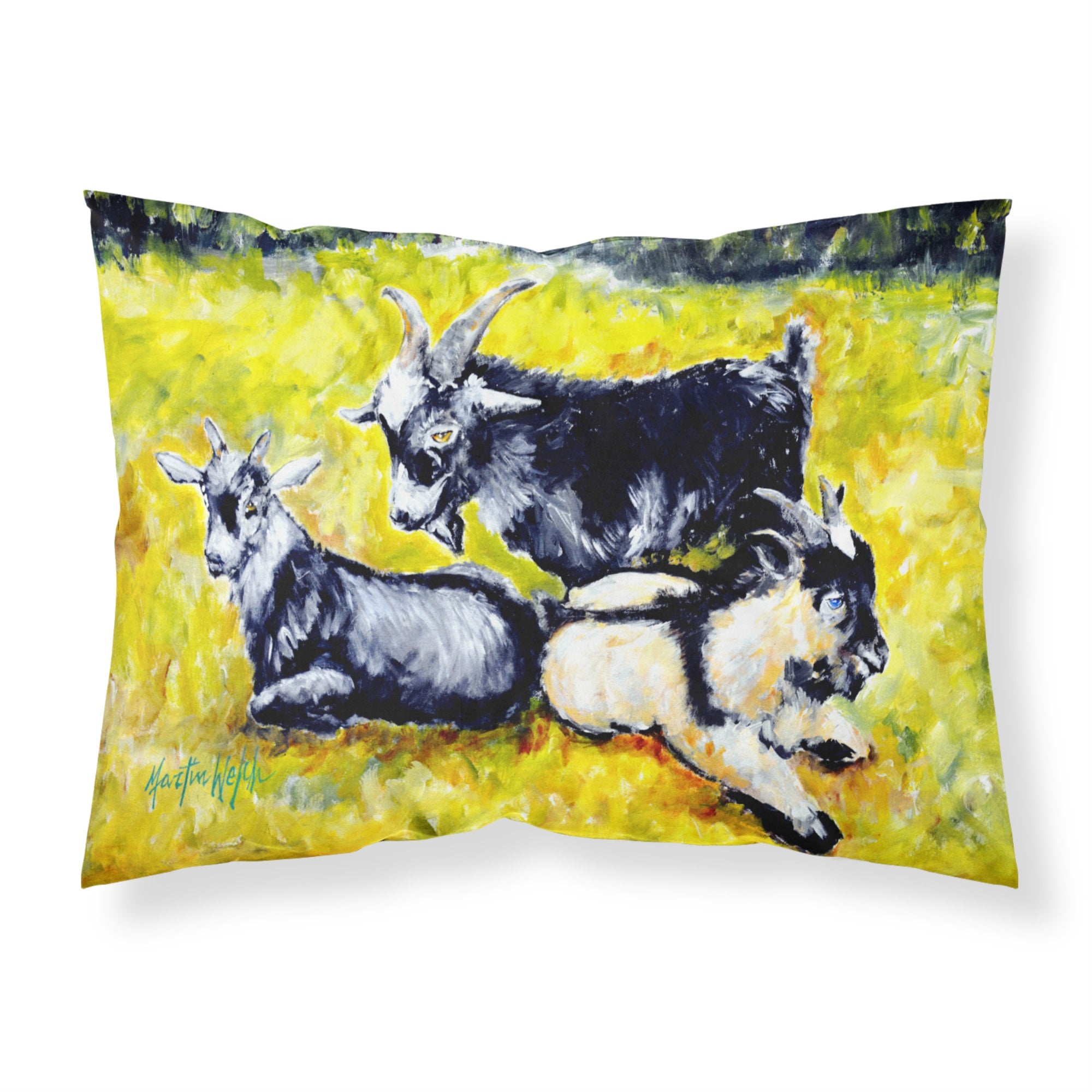 'Caroline'S Treasures Three Goats Fabric Standard Pillowcases, Multicolor'