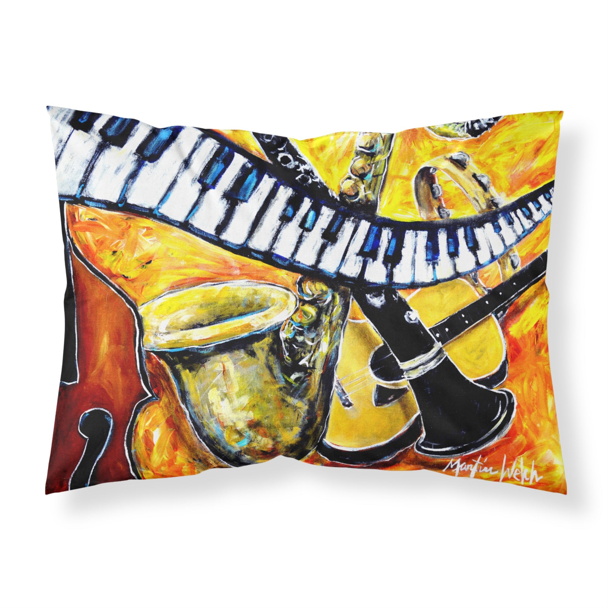 'Caroline'S Treasures All That Jazz Fabric Standard Pillowcases, Multicolor'