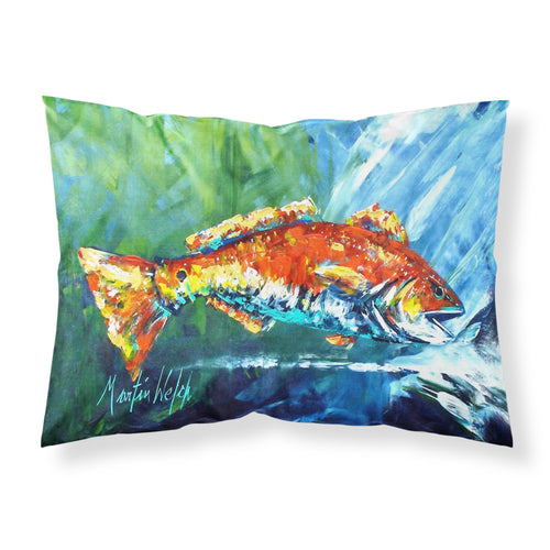 'Caroline'S Treasures Break Through Red Fish Fabric Standard Pillowcases, Multicolor'