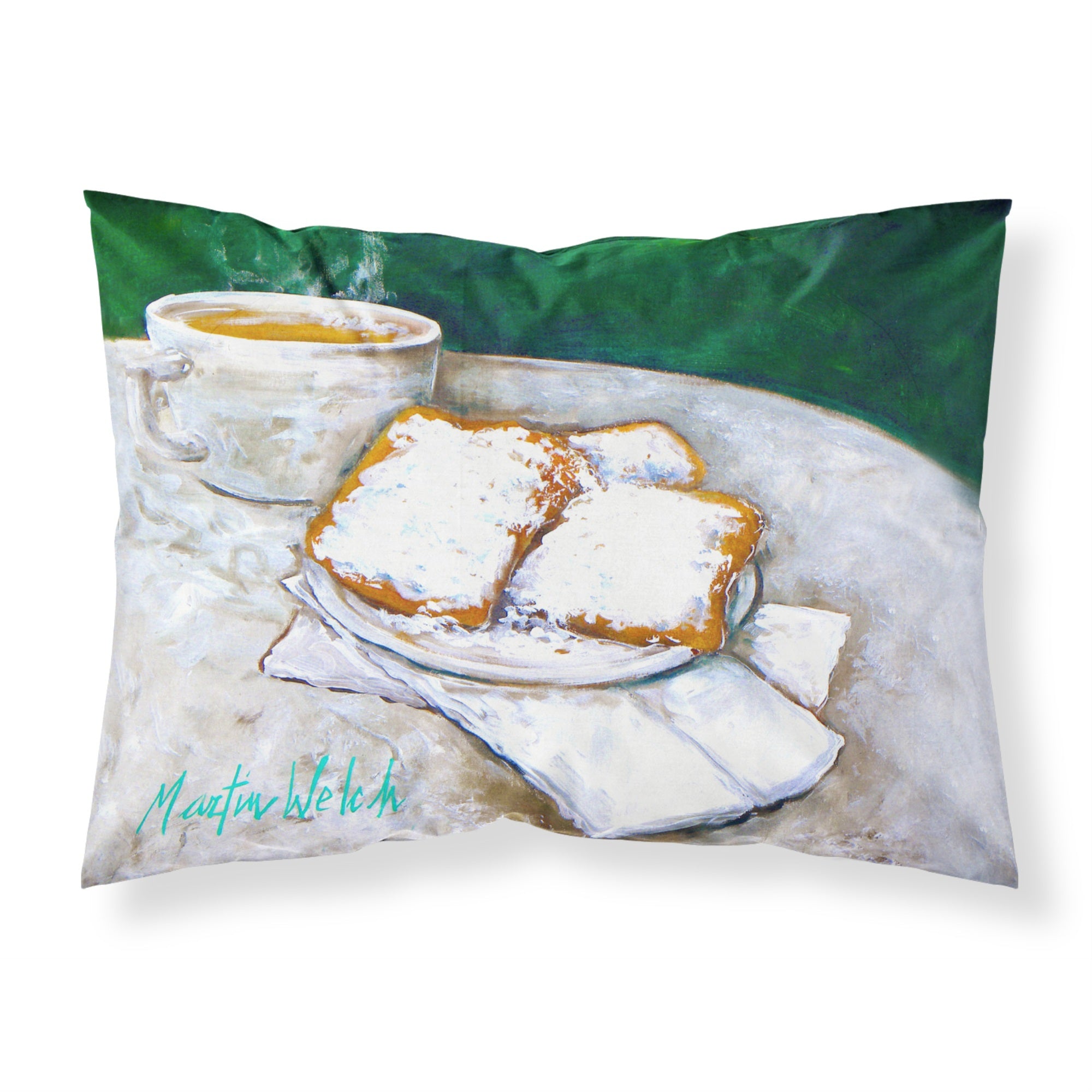 'Caroline'S Treasures Breakfast Delight Beignets Fabric Standard Pillowcases, Multicolor'