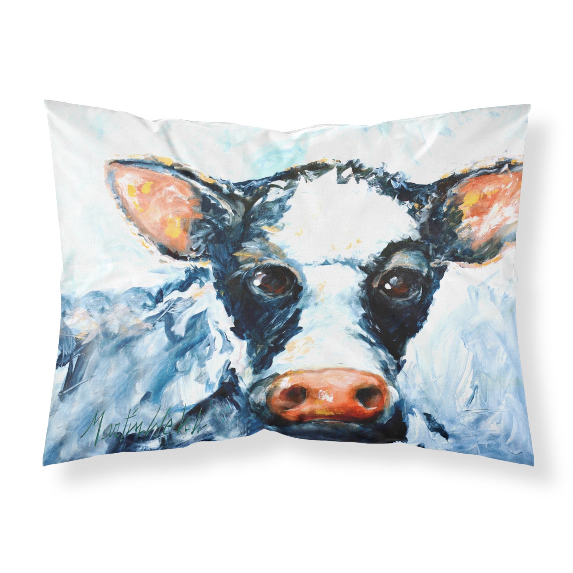 'Caroline'S Treasures Lick Black And White Cow Fabric Standard Pillowcases, Multicolor'