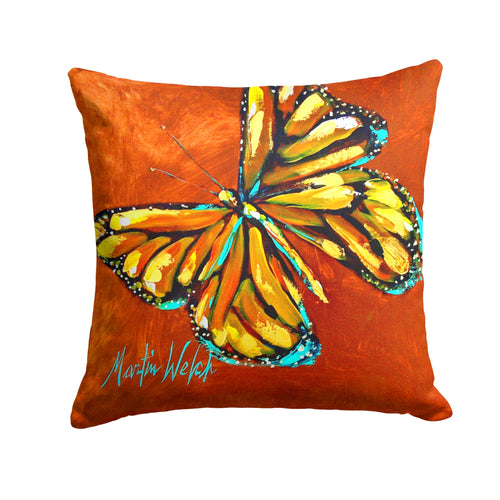 'Caroline'S Treasures Mw1339Pw1414 Monarch Butterfly Fabric Decorative Pillow Patio-Furniture-Pillows, Multicolor'