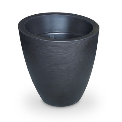 Mayne 8884-B 30 In. Modesto Round Planter  Black