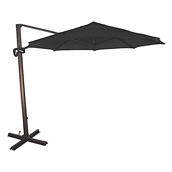 California Umbrella Caucali118A117-5408-Dwv Cali Series 11 Ft. Crank Lift Side Tilt Cantilever Umbrella  Black Sunbrella
