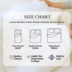 Bamboo Cotton Duvet Cover - Viscose from Bamboo + Cotton - Silver
