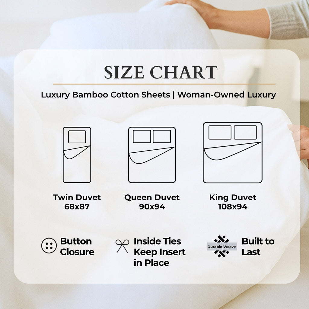 Bamboo Cotton Duvet Cover - Viscose from Bamboo + Cotton - Snow