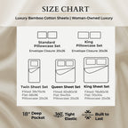Bamboo Cotton Sheet Set - Viscose from Bamboo + Cotton - Sand