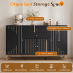 Modern Buffet Sideboard Cabinet with 2 Drawers & Adjustable Shelves