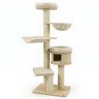 75.5" Tall Cat Tree with Sisal Posts, Hammock & Basket