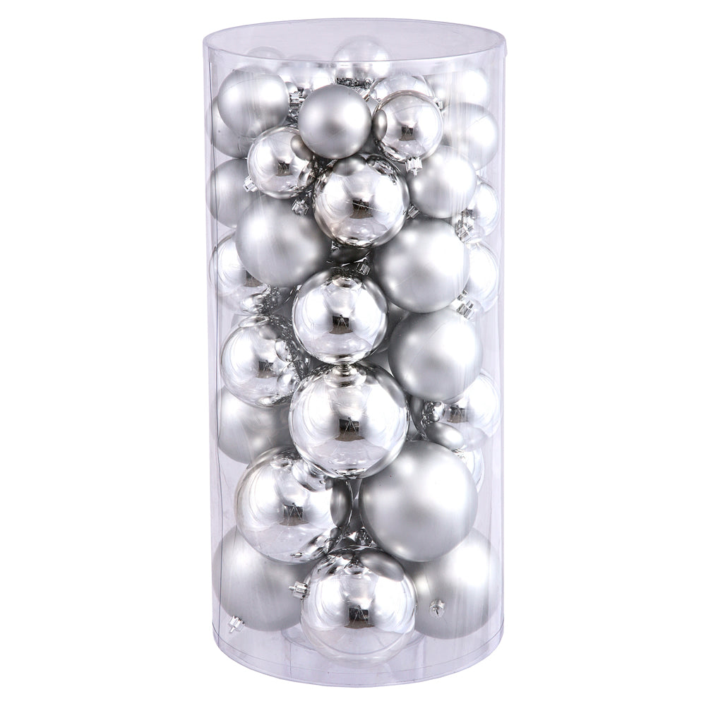 Vickerman 2.4 Inch 3 Inch 4 Inch  Silver Balls Shiny/Matte 50/B  N112407A