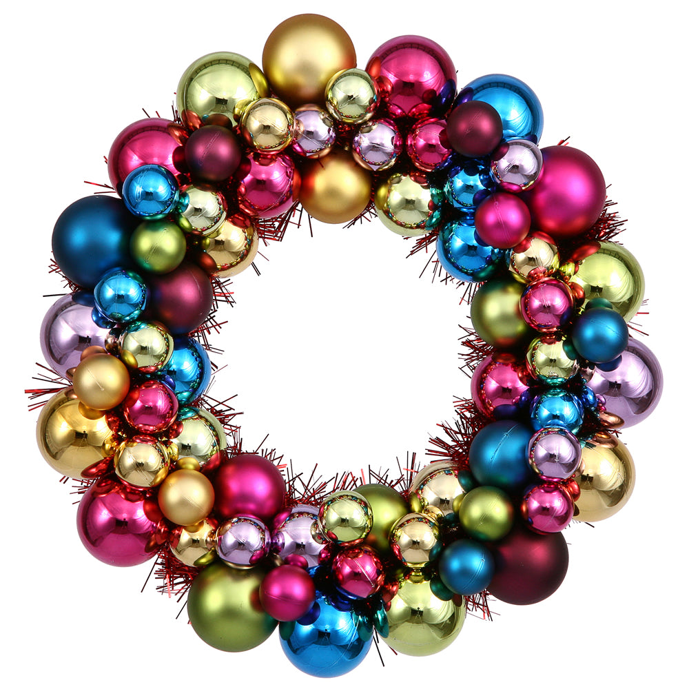 Vickerman 12 Inch  Multi Colored Ball Wreath  N114200
