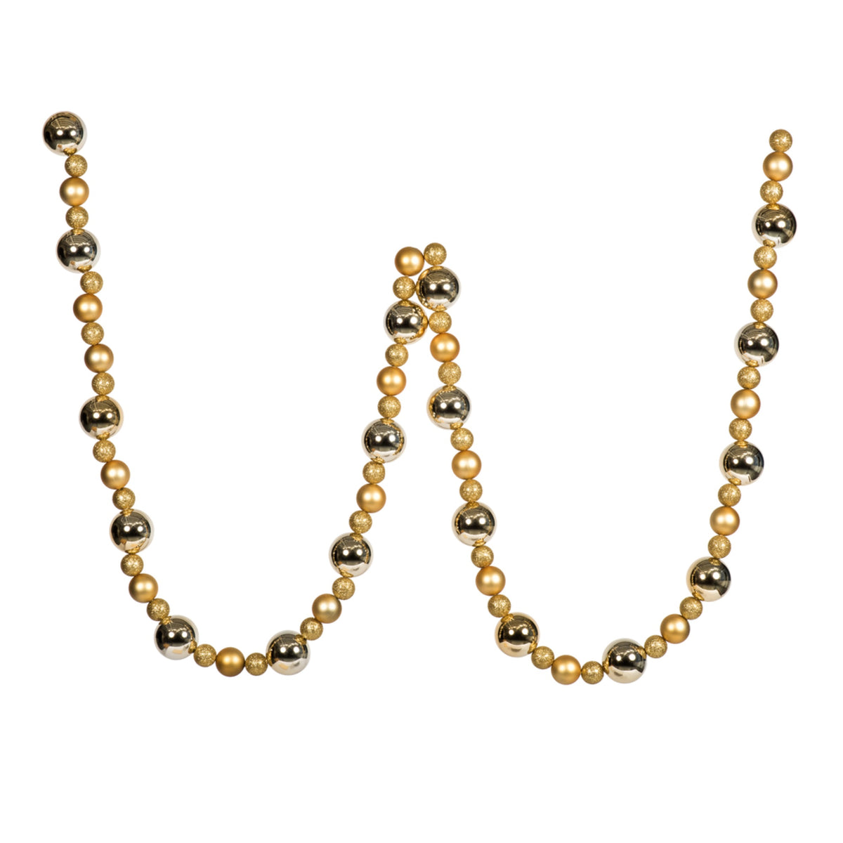 9 Gold Assorted Ball Garland