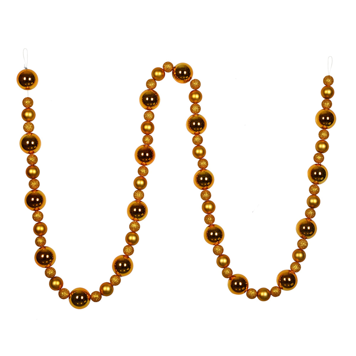 9 Antique Gold Assorted Ball Garland