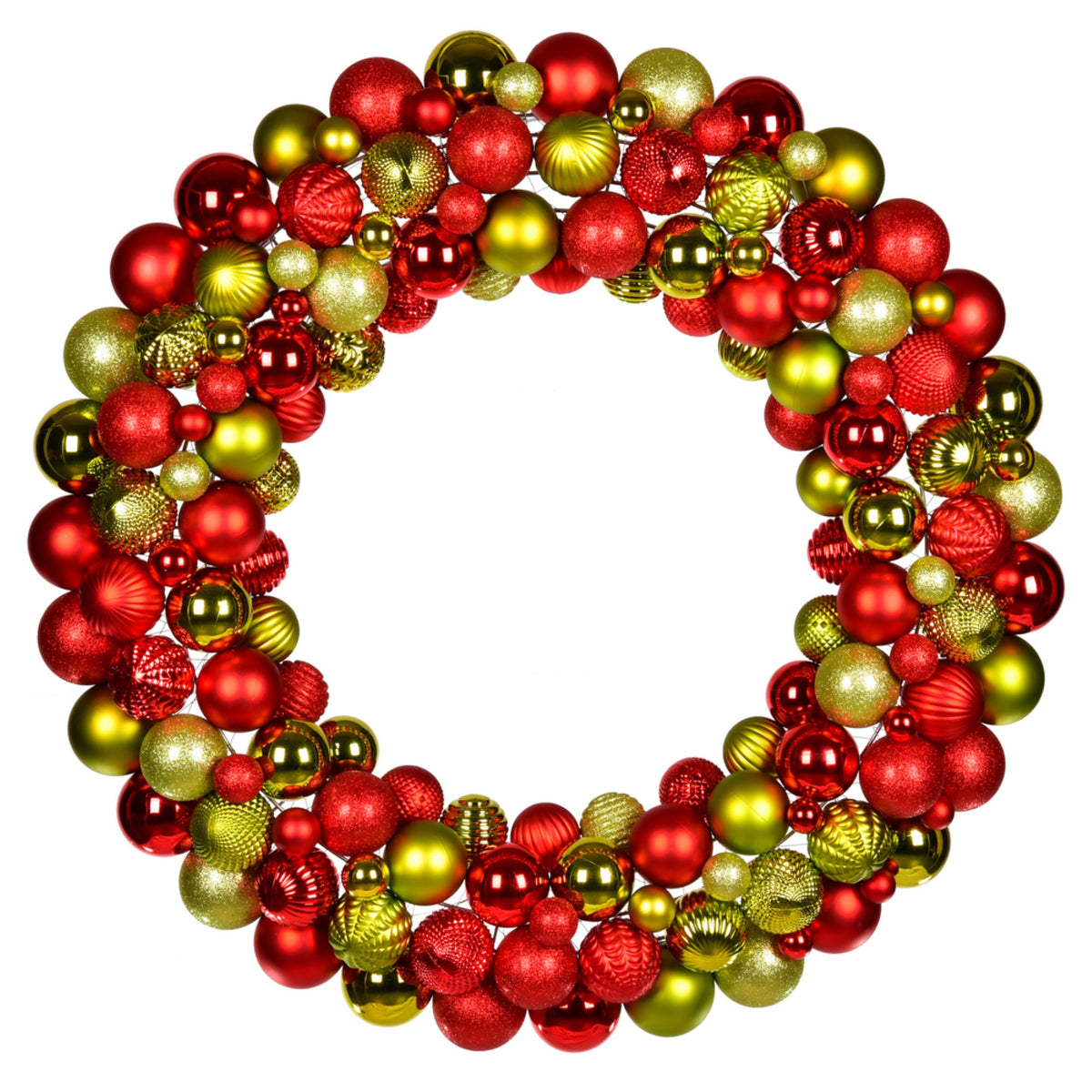 30 Inch  Redlime Asst Ornament Wreath