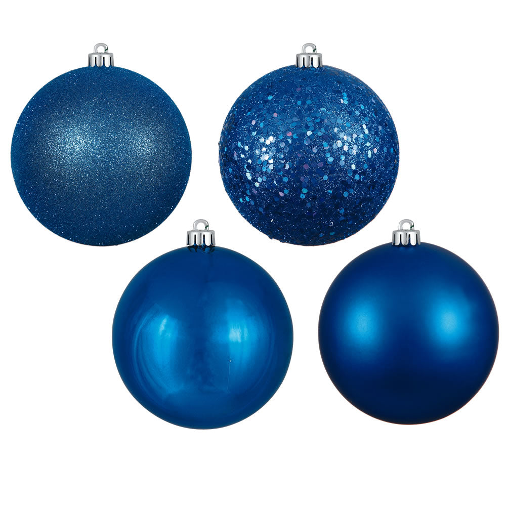 Vickerman 2.4 Inch  Blue 4 Finish Orn Asst 24/Bx  N590602