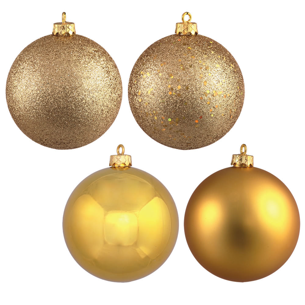 Vickerman 2.4 Inch  Gold 4 Finish Orn Asst 24/Box  N590608