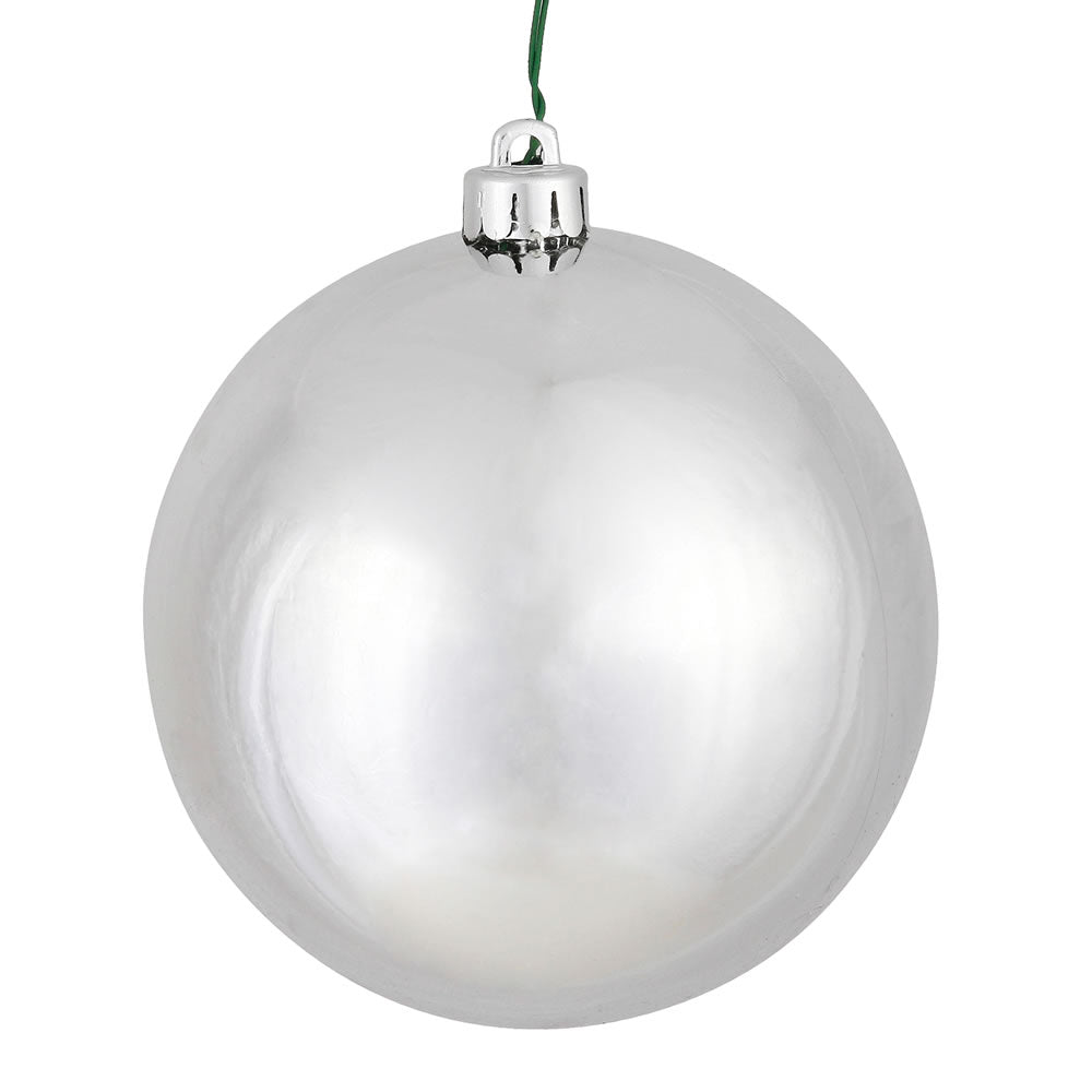 Vickerman 3 Inch  Silver Shiny Ball Uv Drilled 12/Bag  N590807Dsv