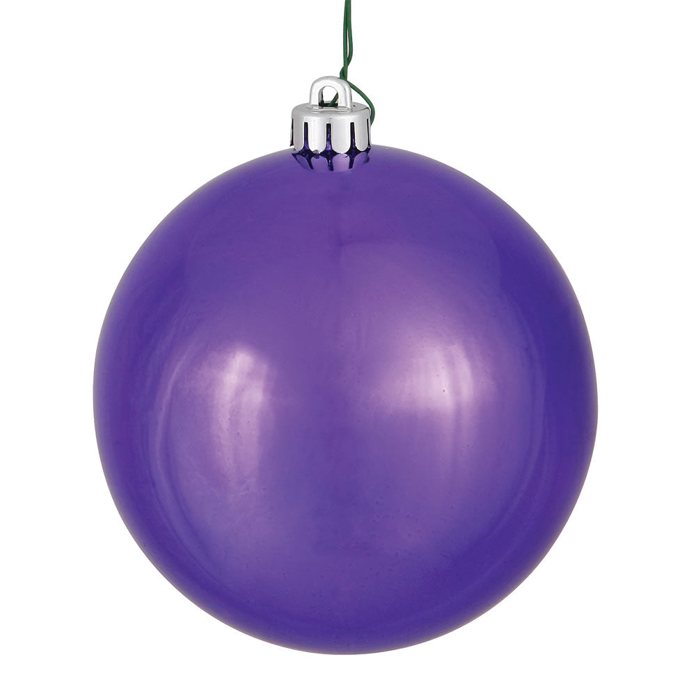Vickerman 3 Inch  Plum Shiny Ball Uv Drilled 12/Bag  N590826Dsv