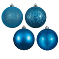 Vickerman 4 Inch  Turquoise 4 Finish Ball Asst 12/Bx  N591012A