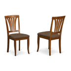 East West Furniture NAAV9-SBR-C 9 Piece Dining Room Table Set Includes a Rectangle Kitchen Table with Butterfly Leaf and 8 Linen Fabric Upholstered Dining Chairs, 40x78 Inch, Saddle Brown