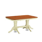 East West Furniture NAKE5-WHI-W 5 Piece Kitchen Table & Chairs Set Includes a Rectangle Dining Room Table with Butterfly Leaf and 4 Dining Chairs, 40x78 Inch, Buttermilk & Cherry
