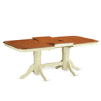 East West Furniture NAKE5-WHI-W 5 Piece Kitchen Table & Chairs Set Includes a Rectangle Dining Room Table with Butterfly Leaf and 4 Dining Chairs, 40x78 Inch, Buttermilk & Cherry