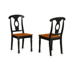 East West Furniture NIKE5-BCH-W 5 Piece Dining Set for 4 Includes a Rectangle Kitchen Table with Butterfly Leaf and 4 Dinette Chairs, 36x66 Inch, Black & Cherry
