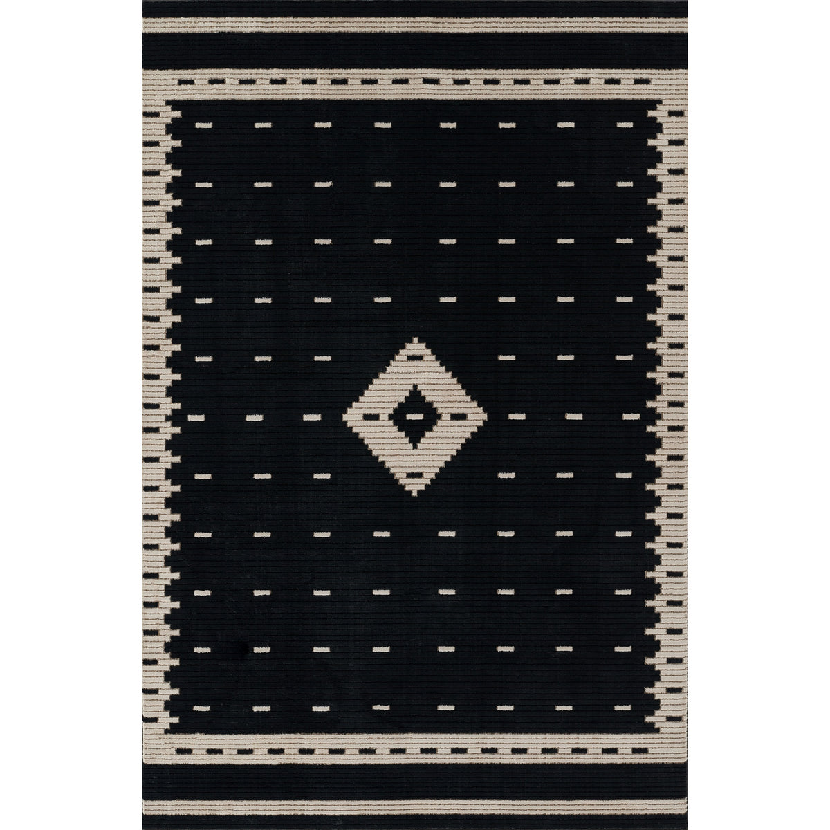 Momeni Noho No06/Black 53 Inch  X 76 Inch