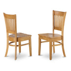East West Furniture Norfolk 5 Piece Room Set Includes a Rectangle Wooden Table with Butterfly Leaf and 4 Kitchen Dining Chairs, 32x54 Inch, Oak