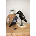 Set Of Two Antique Black Iron Crows