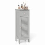 Narrow Bathroom Storage Cabinet with Adjustable Shelf & Drawer