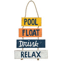 POOL, FLOAT, DRINK, RELAX
