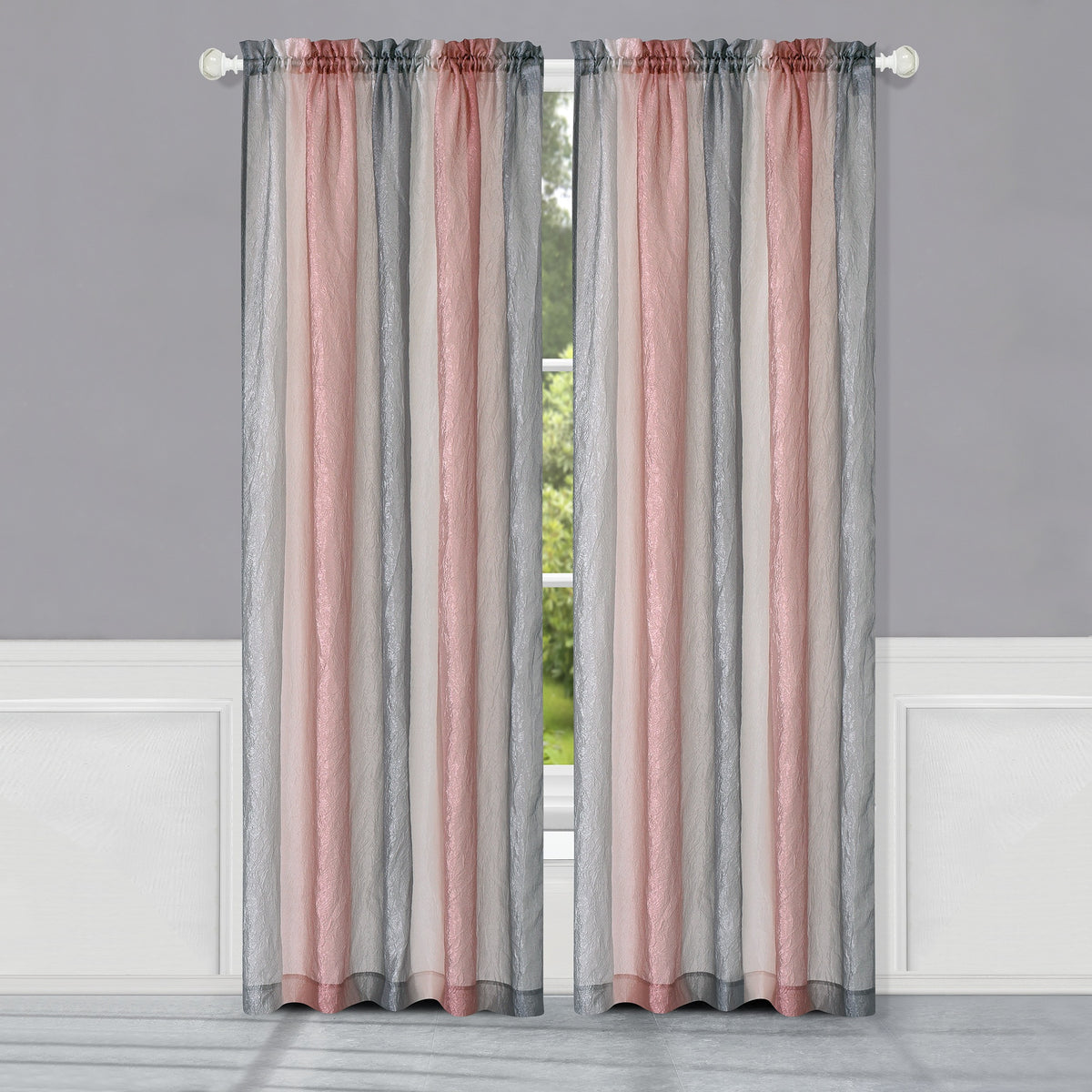 Ombre Window Curtain Panel 50X84  Blush
