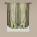 Ombretailored Tie Up Shade  Rainbow Design, Multiple Colors  Pair With Panels, Scarf, Valance  50X63  Sage
