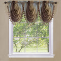 Ombre Tasseled Waterfall Valance  Rainbow Design, Various Colors  Matching Panels, Scarf, Tieup Shade Sold Separately