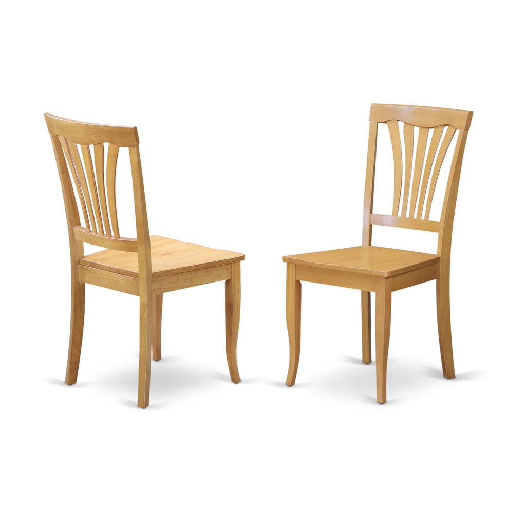 East West Furniture Oxford 5 Piece Set Includes a Square Dinner Table and 4 Kitchen Dining Chairs, 36x36 Inch, OXAV5-OAK-W