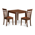 East West Furniture OXCA3-MAH-LC 3 Piece Dinette Set for Small Spaces Contains a Square Dining Table and 2 Faux Leather Dining Room Chairs, 36x36 Inch, Mahogany